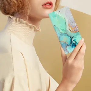 ART Peňaženkový kryt pre Samsung Galaxy A05s GREEN MARBLE