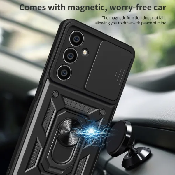 RING CAMERA Kryt s držiakom pre Samsung Galaxy A05s strieborný