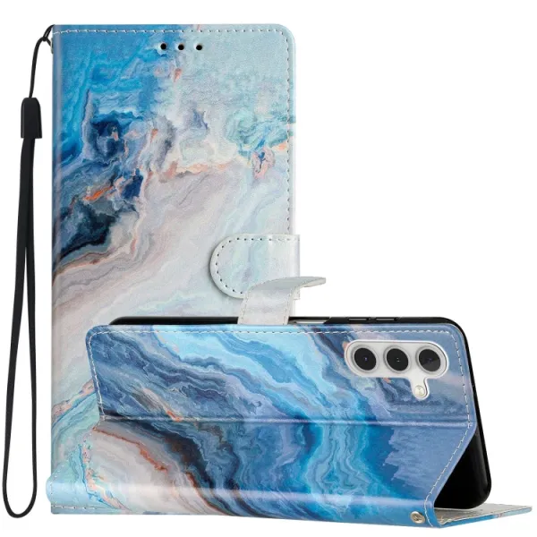 ART Peňaženkový kryt pre Samsung Galaxy A05s BLUE MARBLE