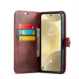 DG.MING Peňaženkový obal 2v1 Samsung Galaxy S24 5G červený