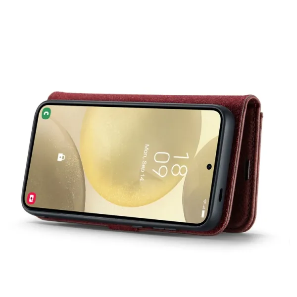 DG.MING Peňaženkový obal 2v1 Samsung Galaxy S24 5G červený