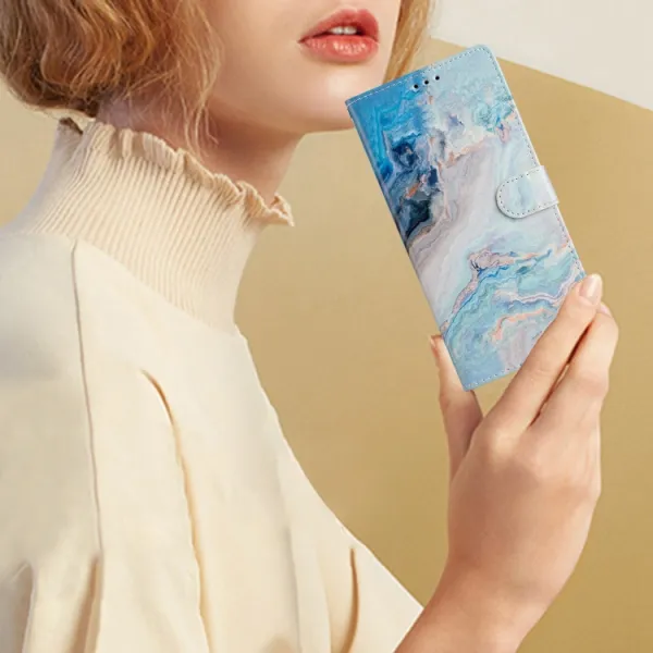 ART Peňaženkový kryt pre Samsung Galaxy A05s BLUE MARBLE