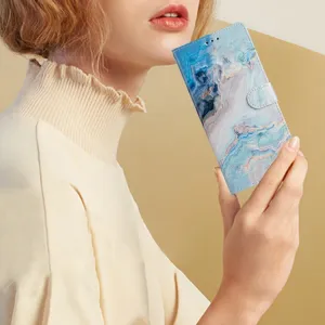 ART Peňaženkový kryt pre Samsung Galaxy A05s BLUE MARBLE