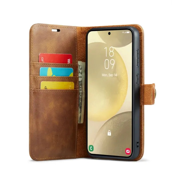 DG.MING Peňaženkový obal 2v1 Samsung Galaxy S24 Plus 5G hnedý