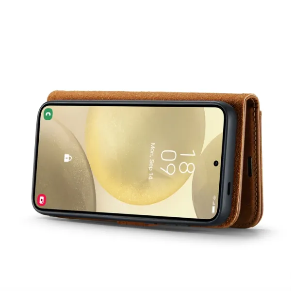 DG.MING Peňaženkový obal 2v1 Samsung Galaxy S24 Plus 5G hnedý