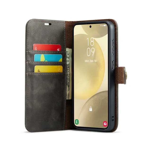 DG.MING Peňaženkový obal 2v1 Samsung Galaxy S24 Plus 5G šedý