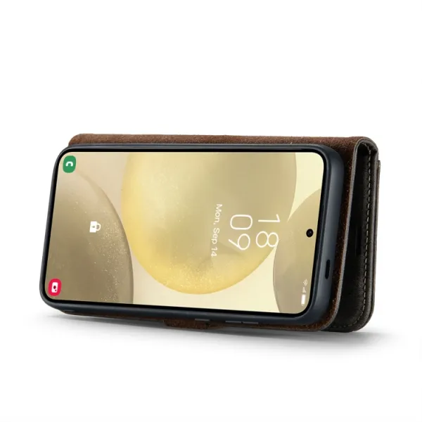 DG.MING Peňaženkový obal 2v1 Samsung Galaxy S24 Plus 5G šedý