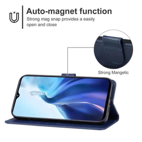 SMOOTH Peňaženkové puzdro pre Oukitel C36 modré