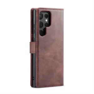 DG.MING Peňaženkový obal 2v1 Samsung Galaxy S24 Ultra 5G červený