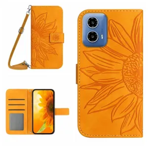 ART SUNFLOWER Peňaženkový obal pre Motorola Moto G34 5G žltý
