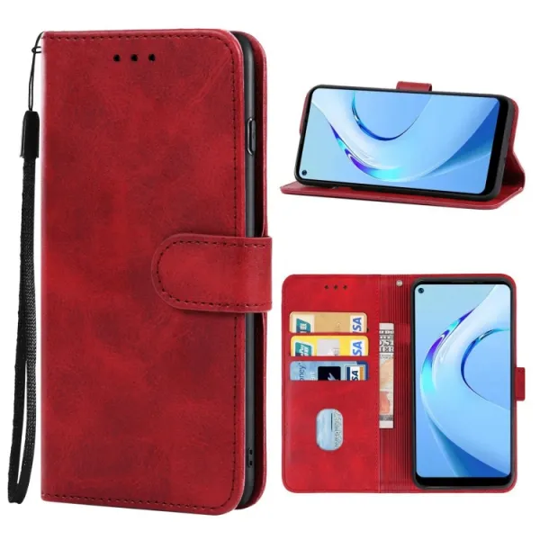 SMOOTH Peňaženkové puzdro pre Oukitel C21 Pro červené