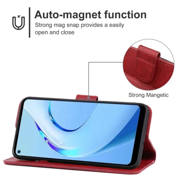 SMOOTH Peňaženkové puzdro pre Oukitel C21 Pro červené