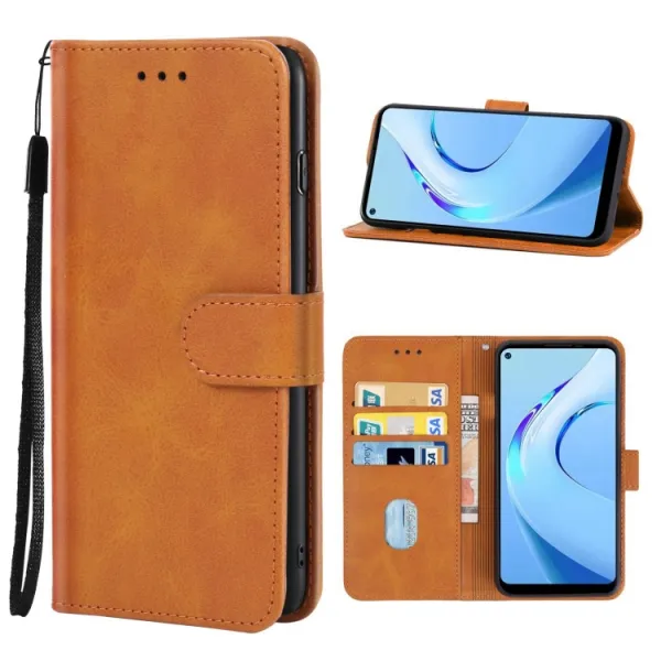SMOOTH Peňaženkové puzdro pre Oukitel C21 Pro hnedé