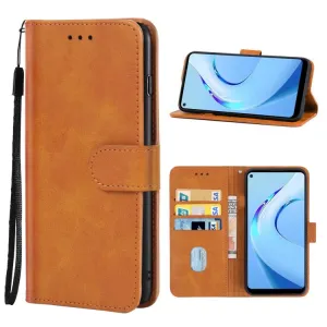 SMOOTH Peňaženkové puzdro pre Oukitel C21 Pro hnedé