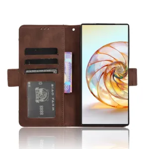 SLOT Peňaženkový obal pre Nubia Z60 Ultra hnedý