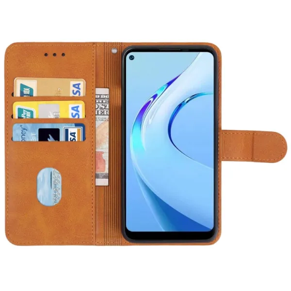 SMOOTH Peňaženkové puzdro pre Oukitel C21 Pro hnedé