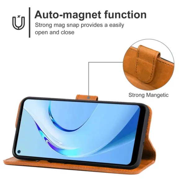 SMOOTH Peňaženkové puzdro pre Oukitel C21 Pro hnedé