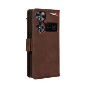 SLOT Peňaženkový obal pre Nubia Z60 Ultra hnedý