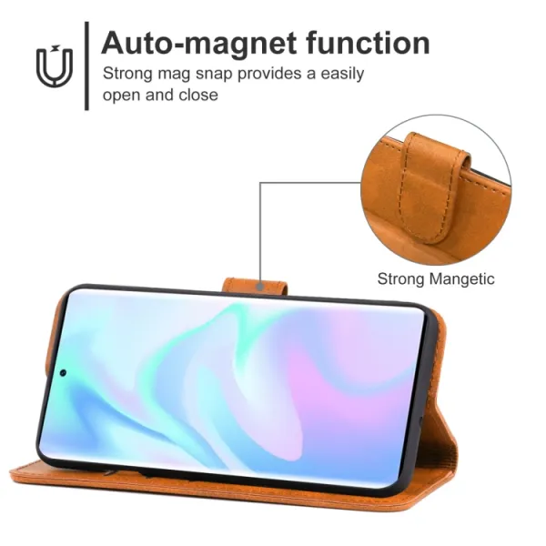 SMOOTH Peňaženkové puzdro pre ZTE Axon 40 Ultra hnedé