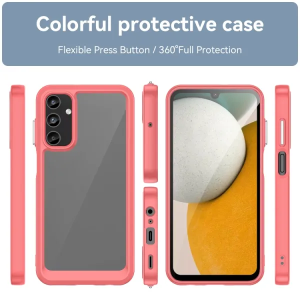 CRYSTAL Ochranný kryt pre Samsung Galaxy A15 / A15 5G červený