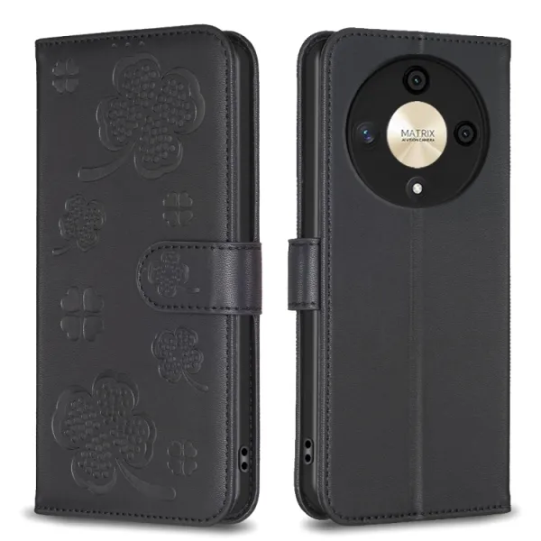 ART CLOVER Peňaženkový obal pre Honor Magic6 Lite 5G čierny