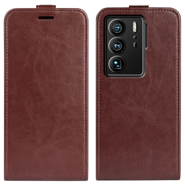 Vyklápacie puzdro pre ZTE Axon 40 Ultra hnedé