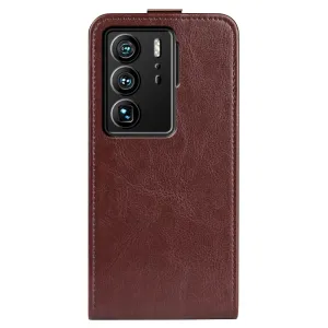 Vyklápacie puzdro pre ZTE Axon 40 Ultra hnedé