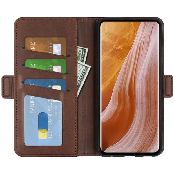 SIDE Peňaženkové puzdro pre ZTE Axon 40 Ultra tmavohnedé