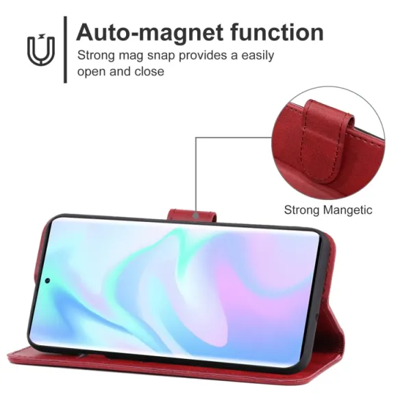 SMOOTH Peňaženkové puzdro pre ZTE Axon 40 Ultra červené
