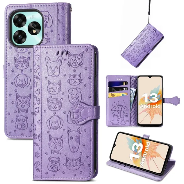 ART ANIMALS Peňaženkový obal pre Umidigi A15 fialový