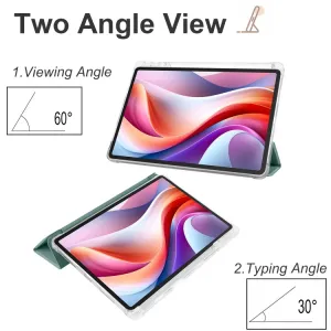 CRYSTAL Zaklápacie puzdro Lenovo Tab M11 / K11 tmavozelené