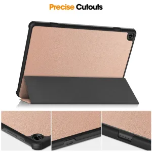 LEATHER Zaklápací kryt pre Teclast T50 ružovozlatý