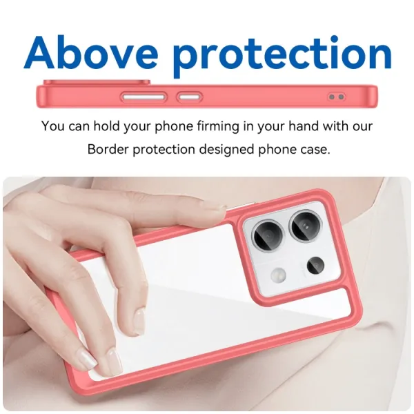 CRYSTAL Ochranný kryt pre Xiaomi Redmi Note 13 Pro 5G / Xiaomi Poco X6 5G červený