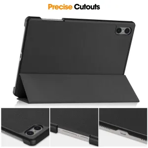 LEATHER Zaklápací kryt pre Teclast T50 Pro čierny
