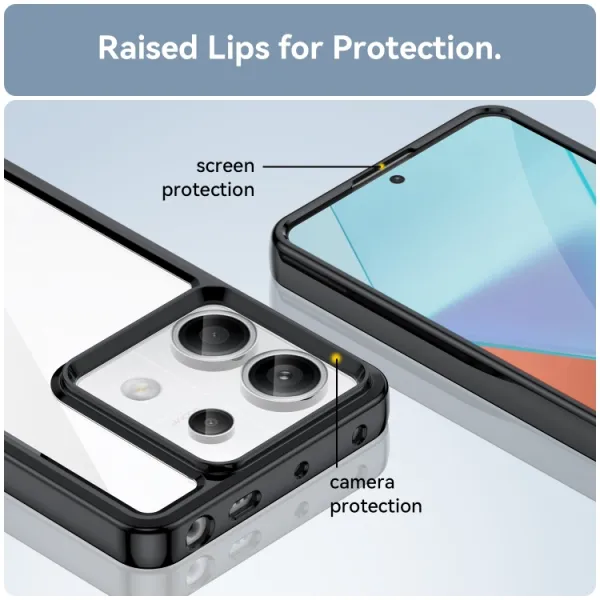 CRYSTAL Ochranný kryt pre Xiaomi Redmi Note 13 Pro 5G / Xiaomi Poco X6 5G čierny