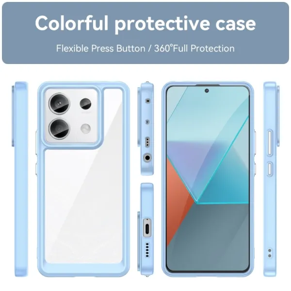 CRYSTAL Ochranný kryt Xiaomi Redmi Note 13 Pro+ 5G modrý