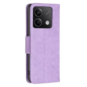 ART BUTTERFLY Peňaženkový obal pre Xiaomi Redmi Note 13 fialový
