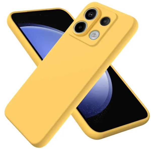 RUBBER Ochranný kryt pre Xiaomi Redmi Note 13 Pro 5G / Xiaomi Poco X6 5G žltý