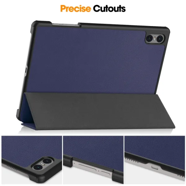LEATHER Zaklápací kryt pre Teclast T50 Pro modrý