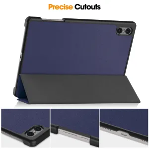 LEATHER Zaklápací kryt pre Teclast T50 Pro modrý