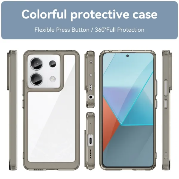 CRYSTAL Ochranný kryt pre Xiaomi Redmi Note 13 Pro 5G / Xiaomi Poco X6 5G šedý