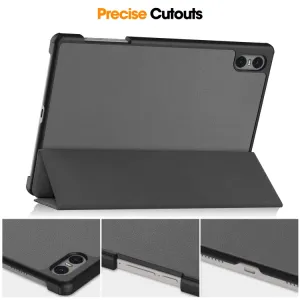 LEATHER Zaklápací kryt pre Teclast T50 Pro šedý