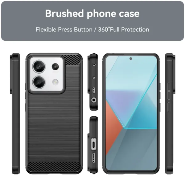 FLEXI TPU Ochranný kryt Xiaomi Redmi Note 13 Pro 5G / Xiaomi Poco X6 5G čierny