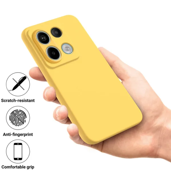 RUBBER Ochranný kryt pre Xiaomi Redmi Note 13 Pro 5G / Xiaomi Poco X6 5G žltý