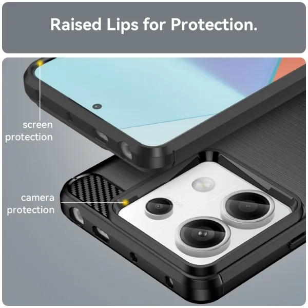 FLEXI TPU Ochranný kryt Xiaomi Redmi Note 13 Pro 5G / Xiaomi Poco X6 5G čierny