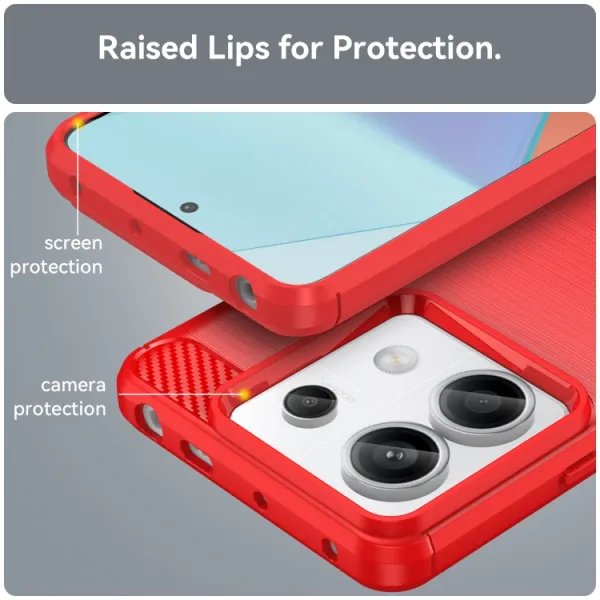 FLEXI TPU Ochranný kryt Xiaomi Redmi Note 13 Pro 5G / Xiaomi Poco X6 5G červený