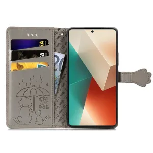 ART ANIMALS Peňaženkový obal pre Xiaomi Redmi Note 13 5G šedý