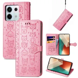 ART ANIMALS Peňaženkový obal pre Xiaomi Redmi Note 13 Pro 5G / Xiaomi Poco X6 5G ružový