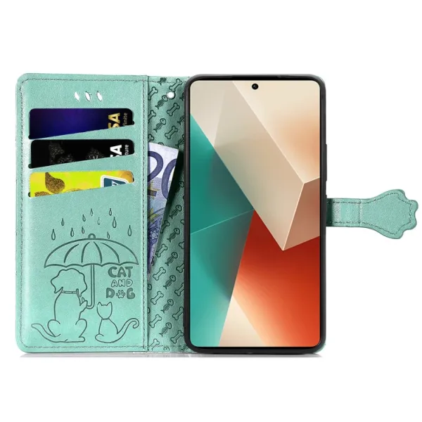 ART ANIMALS Peňaženkový obal pre Xiaomi Redmi Note 13 Pro 5G / Xiaomi Poco X6 5G zelený