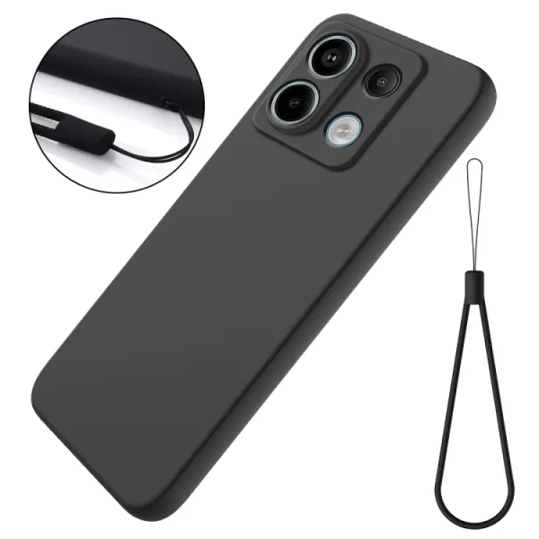 RUBBER Ochranný kryt pre Xiaomi Redmi Note 13 Pro 5G / Xiaomi Poco X6 5G čierny